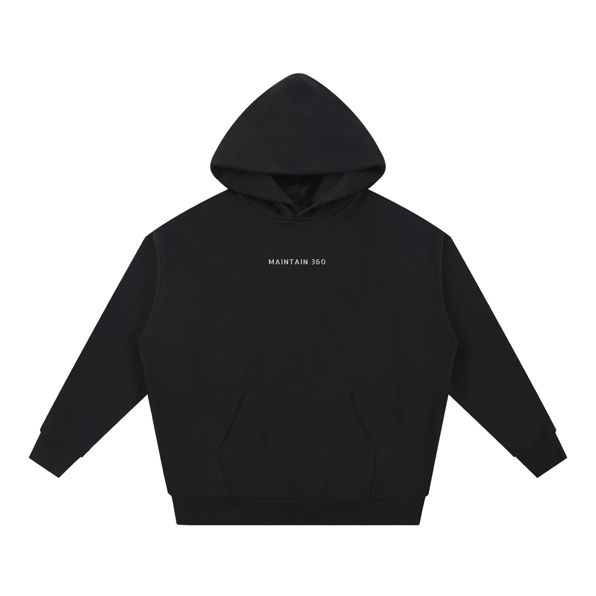 Maintain 360 heavyweight black hoodie with operator back graphic - Zero One Outpost
