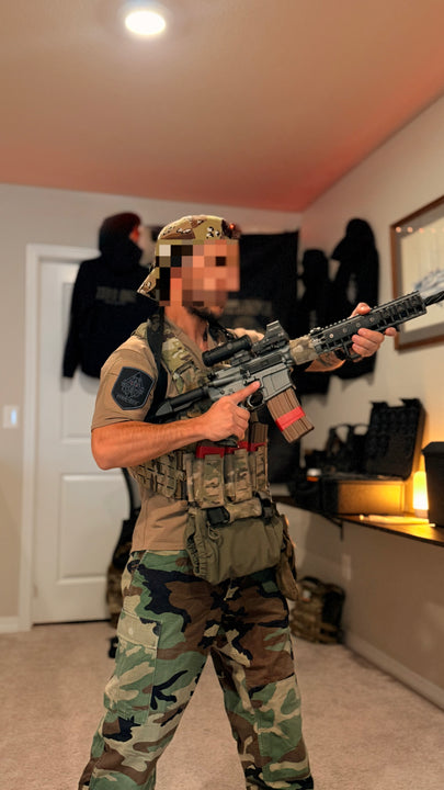 Operator Series Covert Night Low-Vis Patch on plate carrier - Zero One Outpost