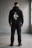 Maintain 360 heavyweight black hoodie with operator back graphic - Zero One Outpost