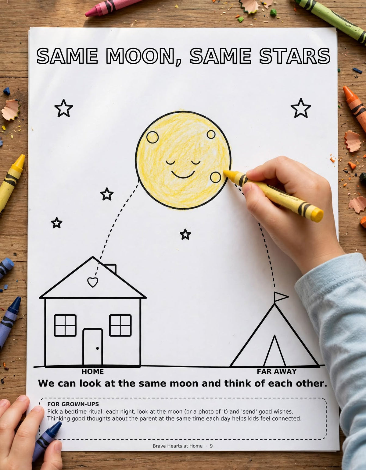Brave Hearts at Home: Military Kids Coloring Book (Printable PDF)