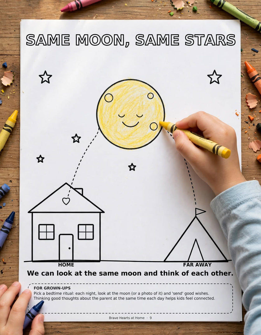 Brave Hearts at Home: Military Kids Coloring Book (Printable PDF)