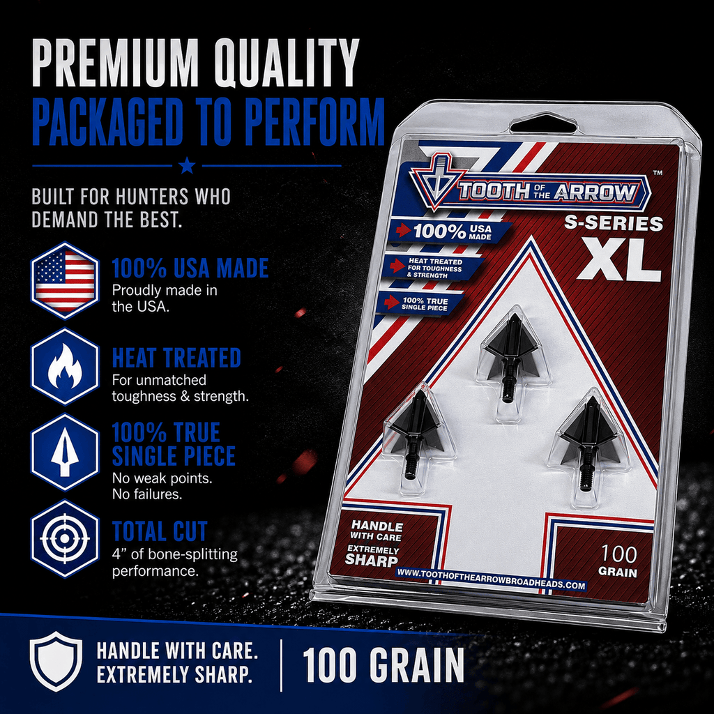 TOTA | 100 grain XL broadhead | 1 - 3/16 - inch solid | fixed blade - Zero One Outpost