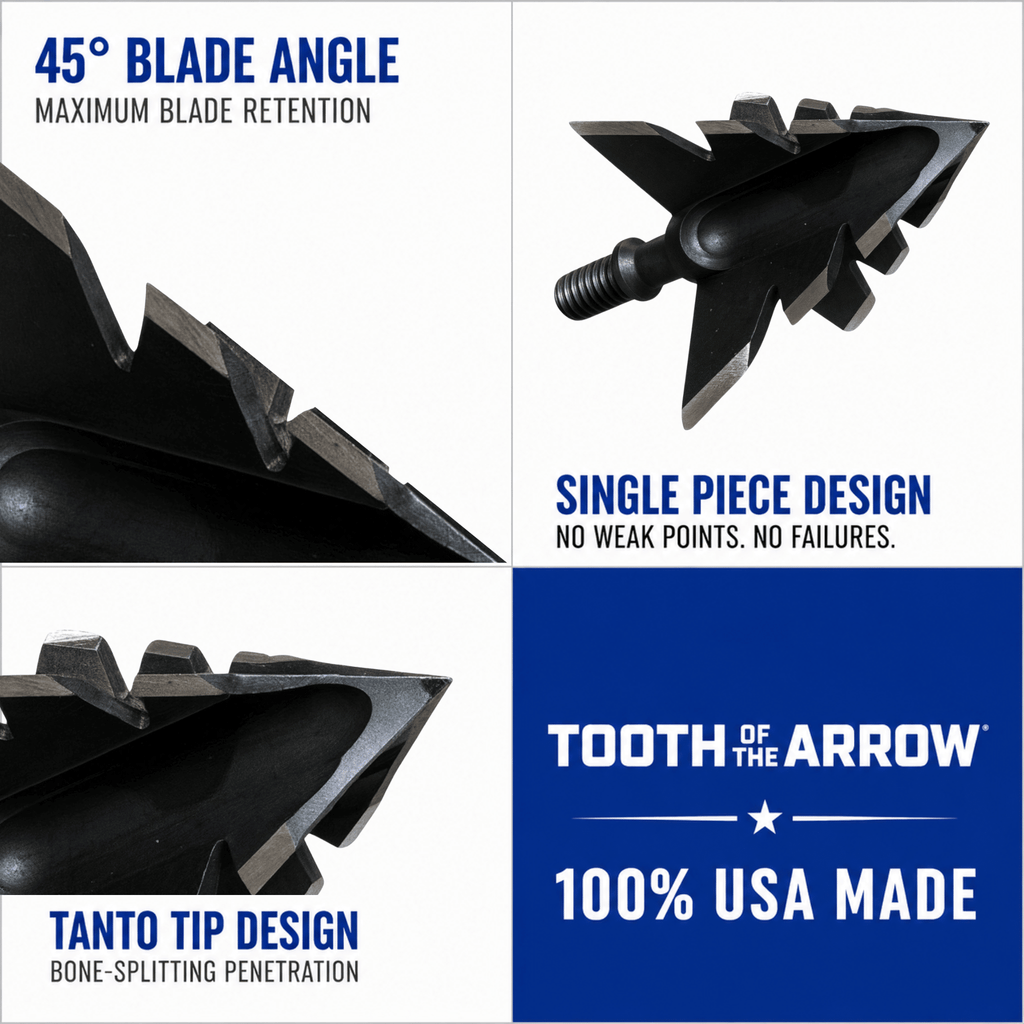 TOTA | 100 Grain Broadhead |Small Game and Turkey | Fixed Blade - Zero One Outpost