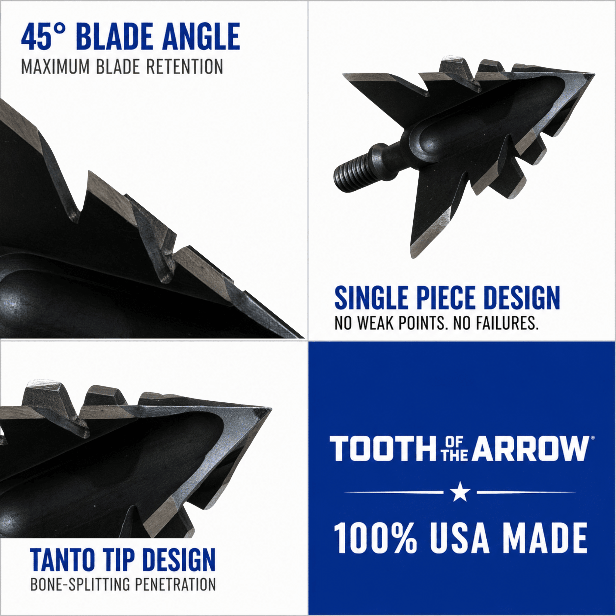 TOTA | 100 Grain Broadhead |Small Game and Turkey | Fixed Blade - Zero One Outpost