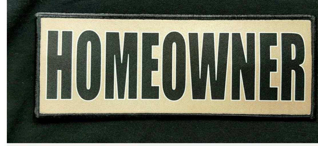 HOMEOWNER Patches (3” x 10”) Pair of Reflective Hook and Loop - Zero One Outpost