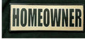 HOMEOWNER Patches (3” x 10”) Pair of Reflective Hook and Loop - Zero One Outpost