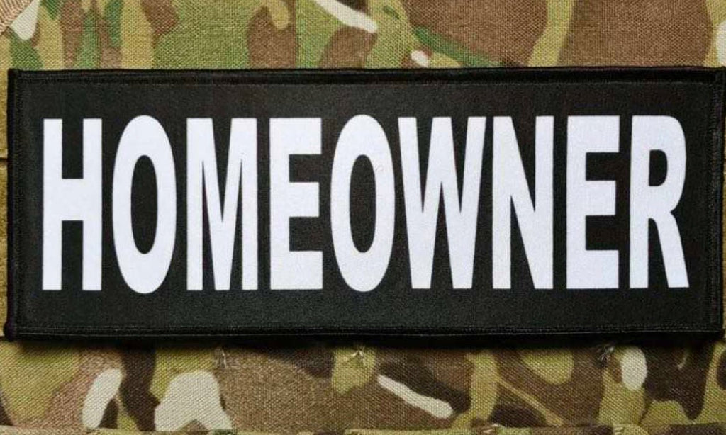 HOMEOWNER Patches (3” x 10”) Pair of Reflective Hook and Loop - Zero One Outpost