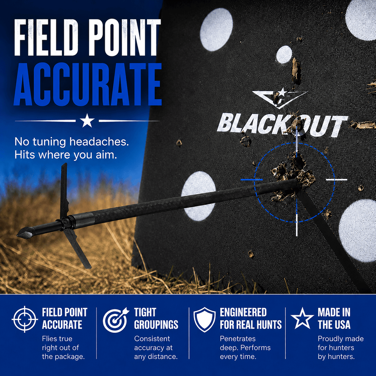 TOTA | 2 - Blade Expandable Broadhead | 2.25” Cut | 125 Grain - Zero One Outpost