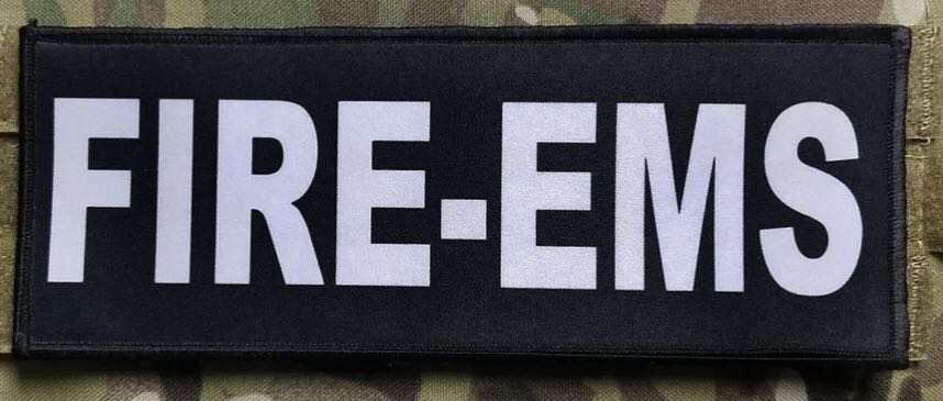 FIRE - EMS Patch (3” x 10”) Hook and Loop - Zero One Outpost