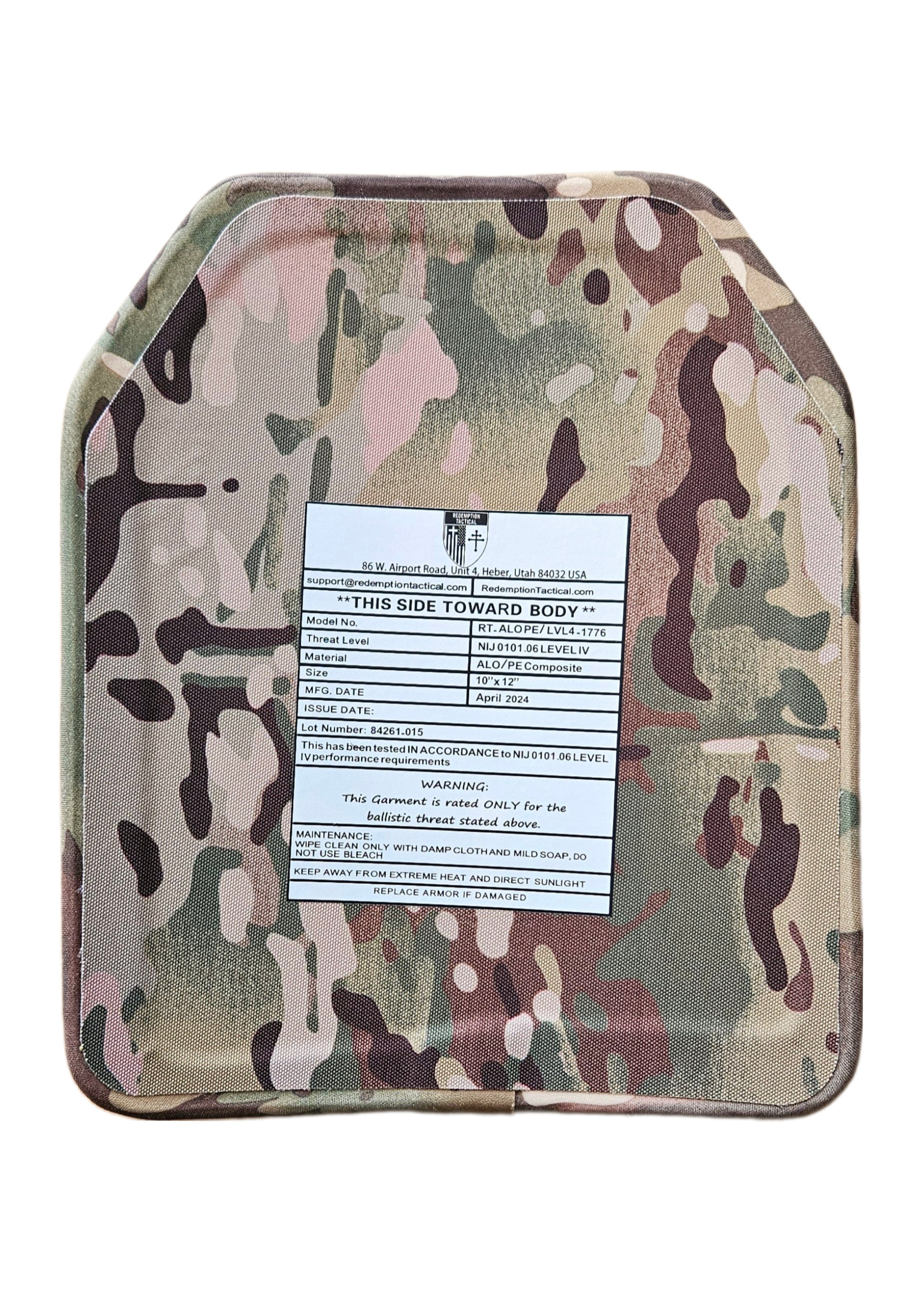 Redemption Tactical CRUSADER 2.0® V4 ARMOR FULL KIT COMBO PACKAGE LIGHTWEIGHT LEVEL IV (2) 10x12 Front/Back Plates (2) 6x8 Side Plates (Level IV) - Zero One Outpost