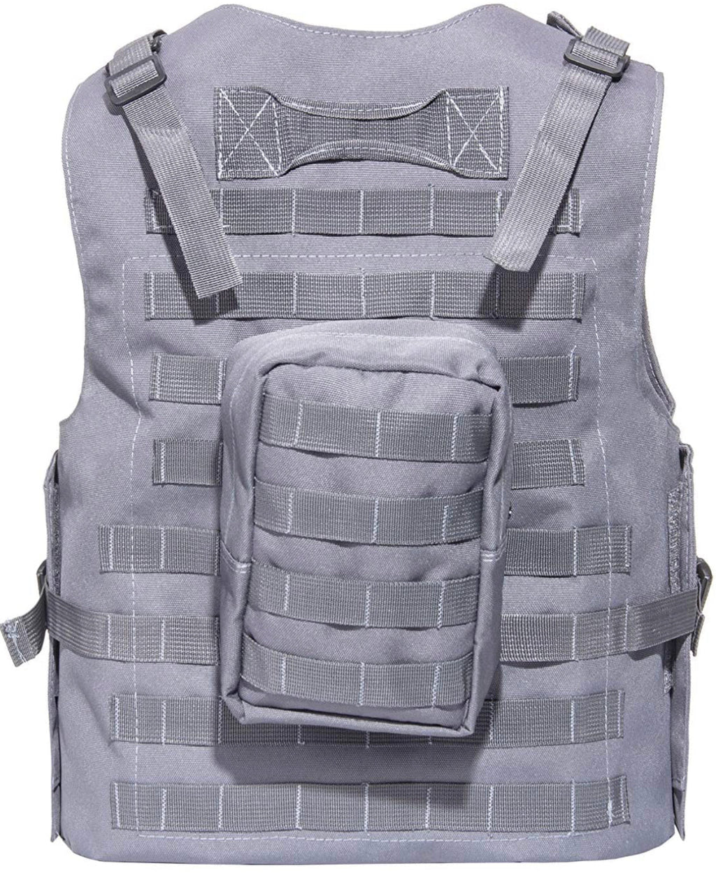 Kids Airsoft Tactical Plate Carrier Vest with Free US Flag Patch, Mil Spec 1000D Nylon PALS Molle Modular w/ 4 Mag Pouches, Side Pouch, Chest Mag Pouch - Zero One Outpost