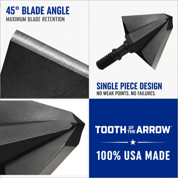 TOTA | 125 grain broadhead | 1 - inch single bevel | fixed blade - Zero One Outpost