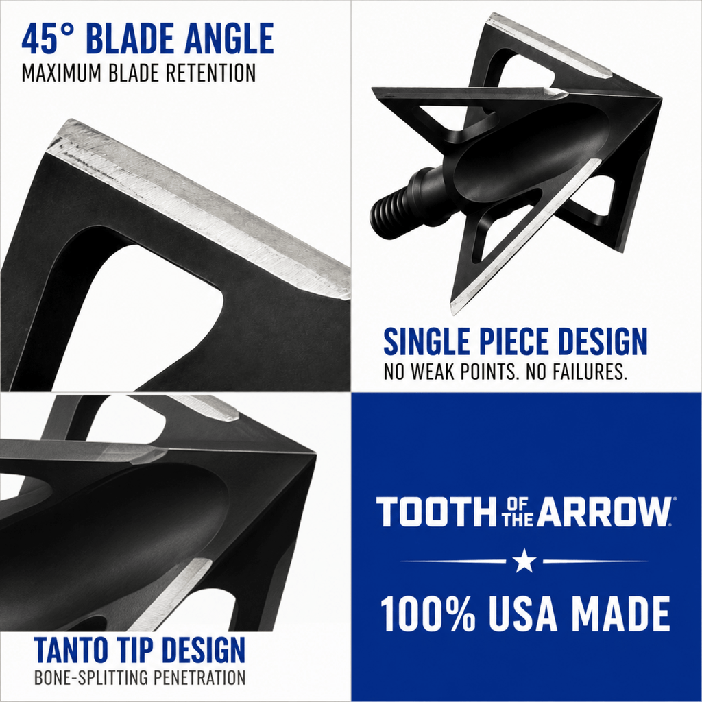 TOTA | 125 grain broadhead | 1 - inch vented | fixed blade - Zero One Outpost