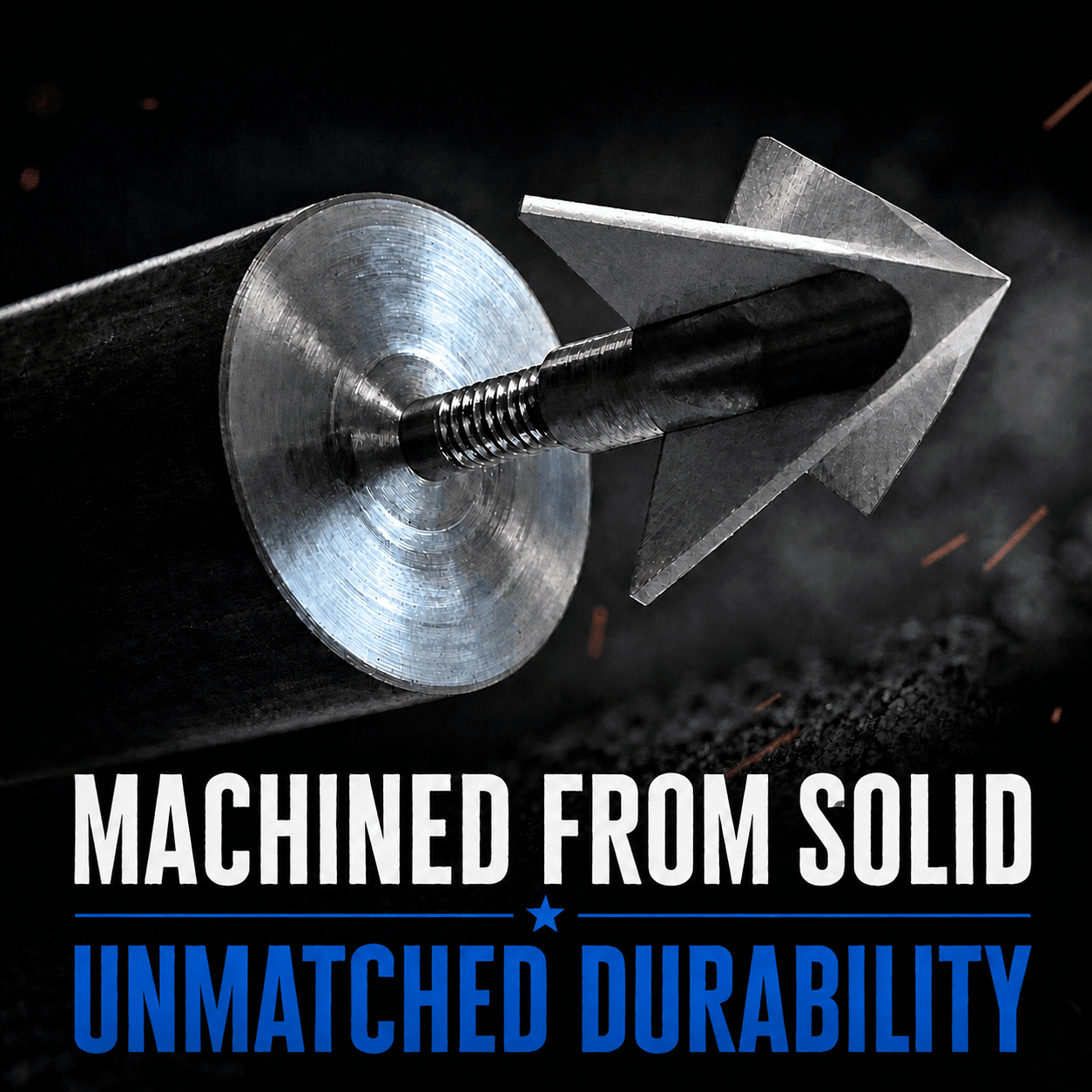 TOTA | 125 grain XL broadhead | 1 - 3/16 - inch solid | fixed blade - Zero One Outpost