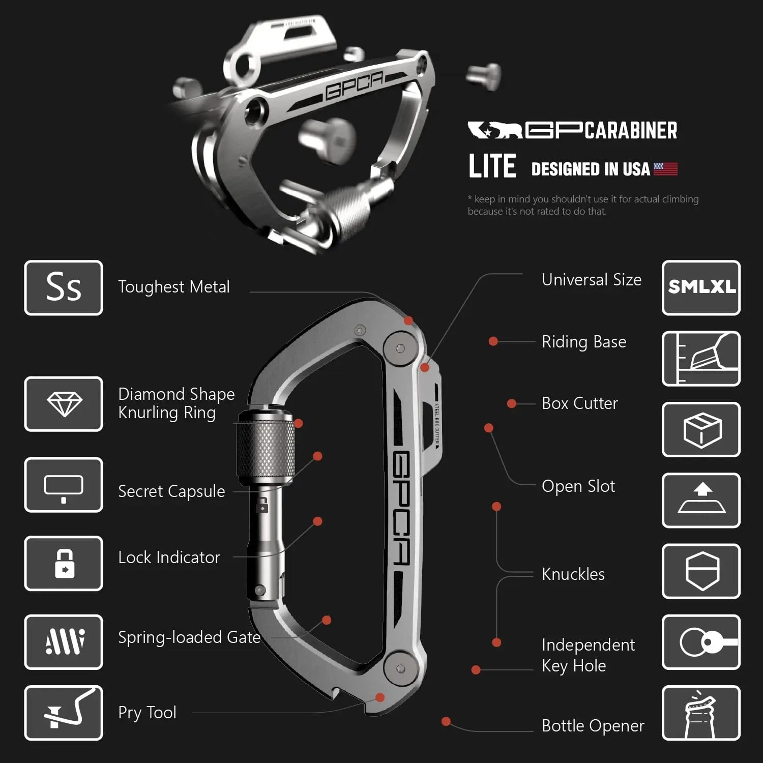 GPCA Carabiner LITE - Zero One Outpost