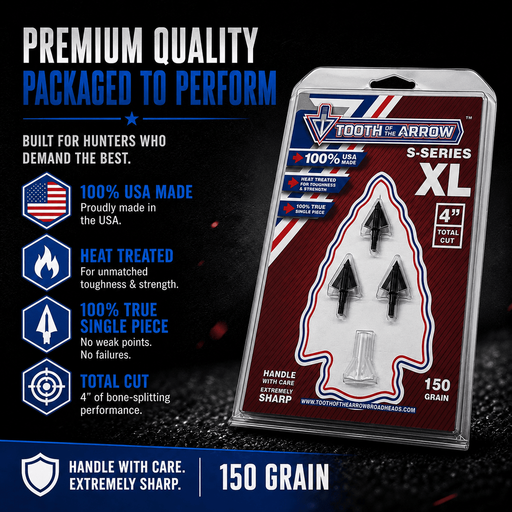TOTA | 150 grain XL broadhead | 1 - 3/16 - inch solid | fixed blade - Zero One Outpost