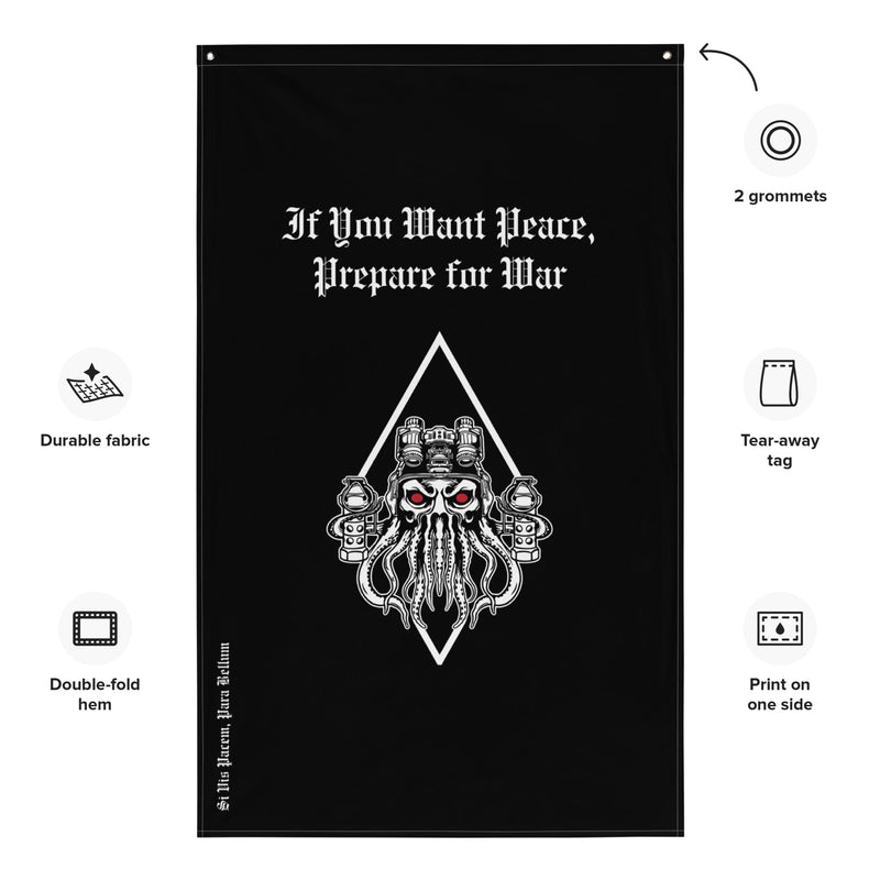 MAN OF PEACE Black Flag