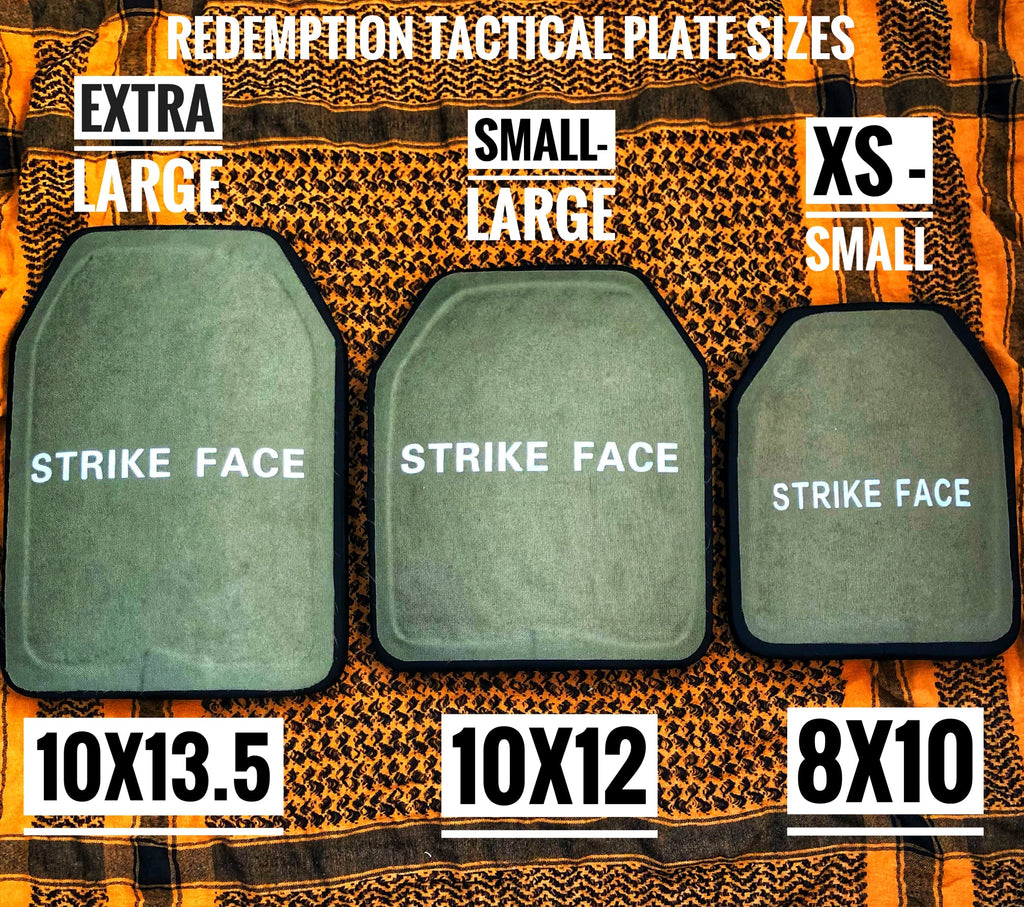 PAIR (2 Plates) FRONT AND BACK (SIZE SMALL) 8x10 Level IV Ballistic Front or Back Plate (Curved with Shooters Cut) - Zero One Outpost