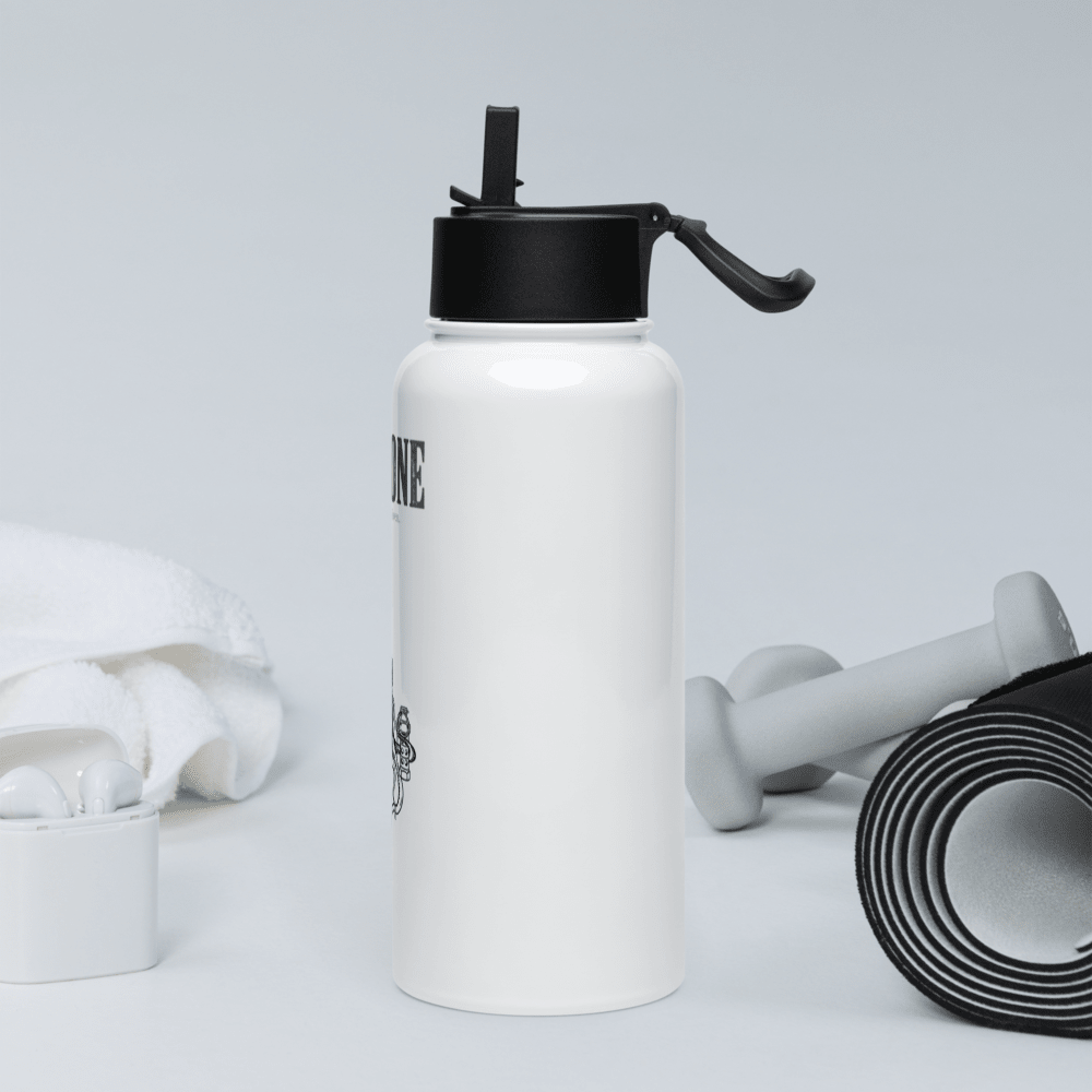 Stainless steel water bottle with a straw lid - Zero One Outpost LLC