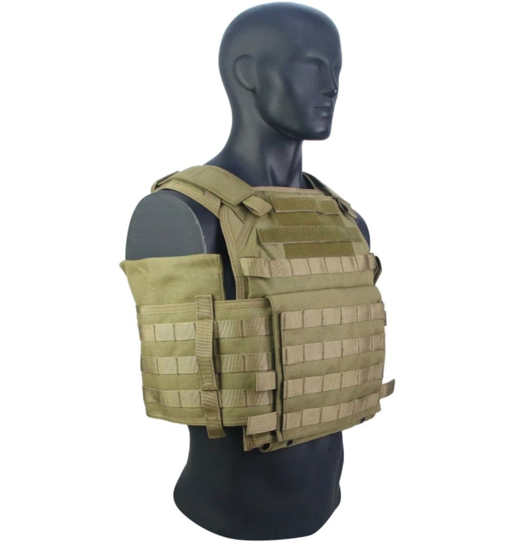 BIG BOY VEST XL COMBO PACKAGE LIGHTWEIGHT LEVEL IV (2) 10x13.5 Front/Back Plates (2) 8x6 Side Plates (LVL IV Ceramic) - Zero One Outpost