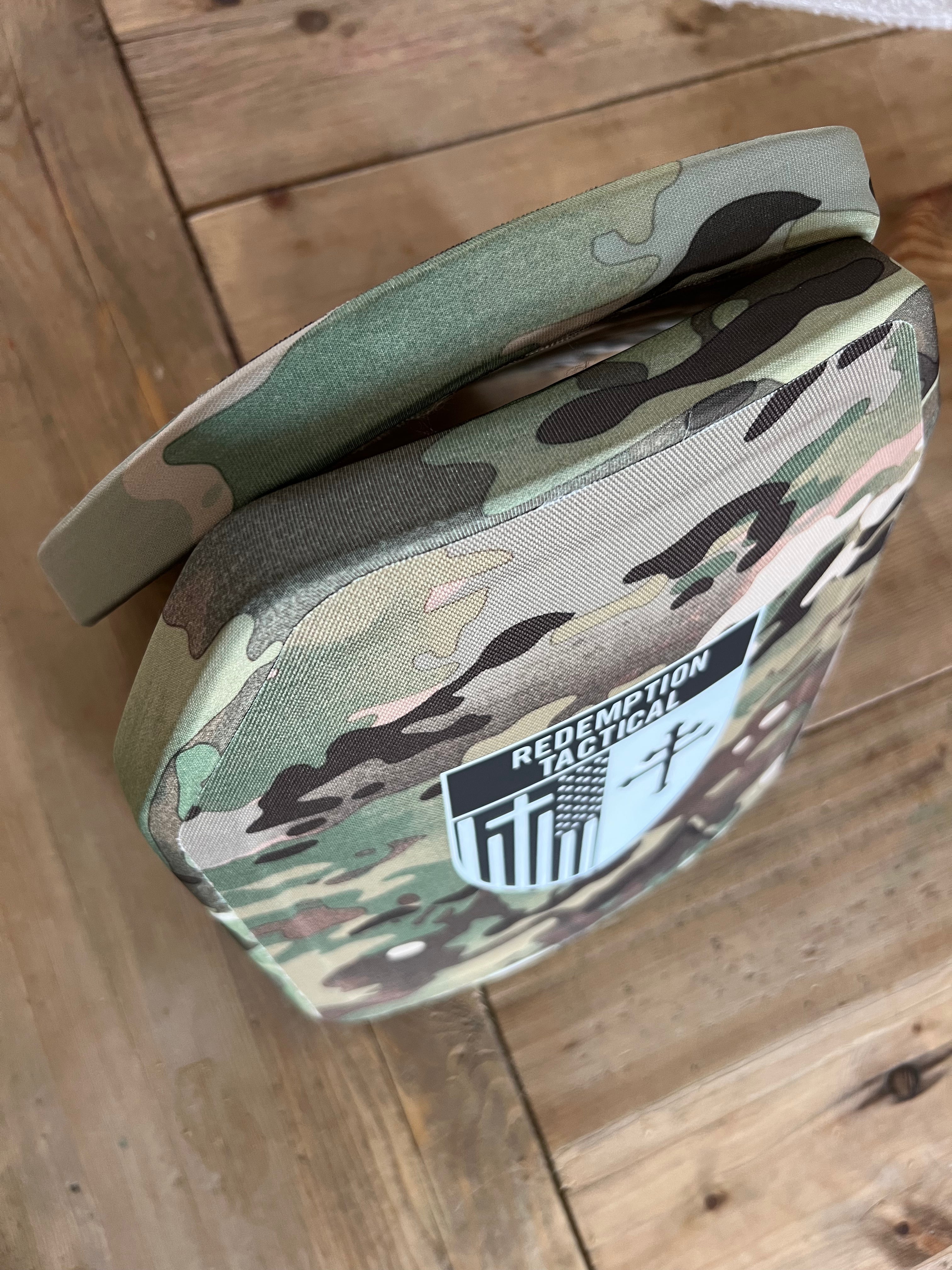 Pair of 10x12 Level IV Ceramic PE Plates Ballistic FRONT AND BACK (SIZE SMALL to LARGE) Curved with Shooters Cut - Zero One Outpost
