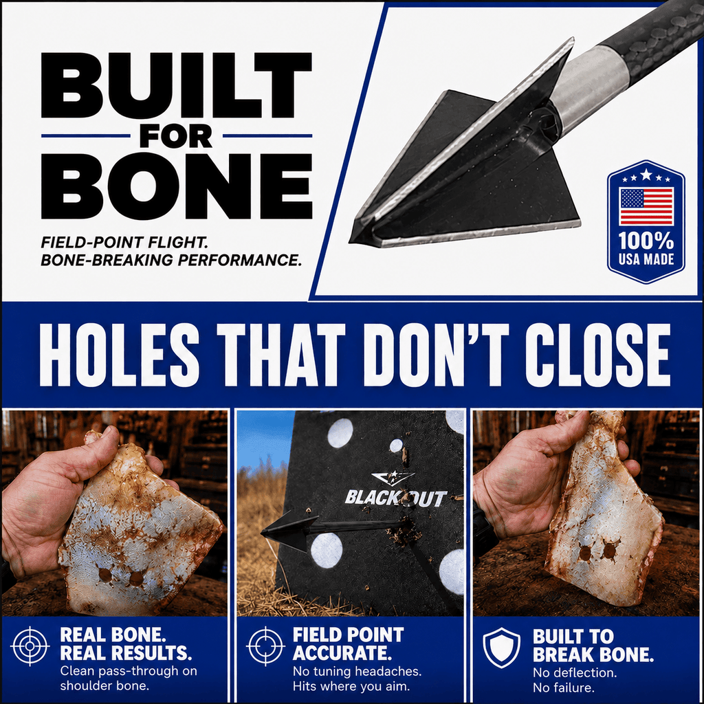 TOTA | 125 grain broadhead | 1 - 1/8 inch | fixed 3 - blade - Zero One Outpost
