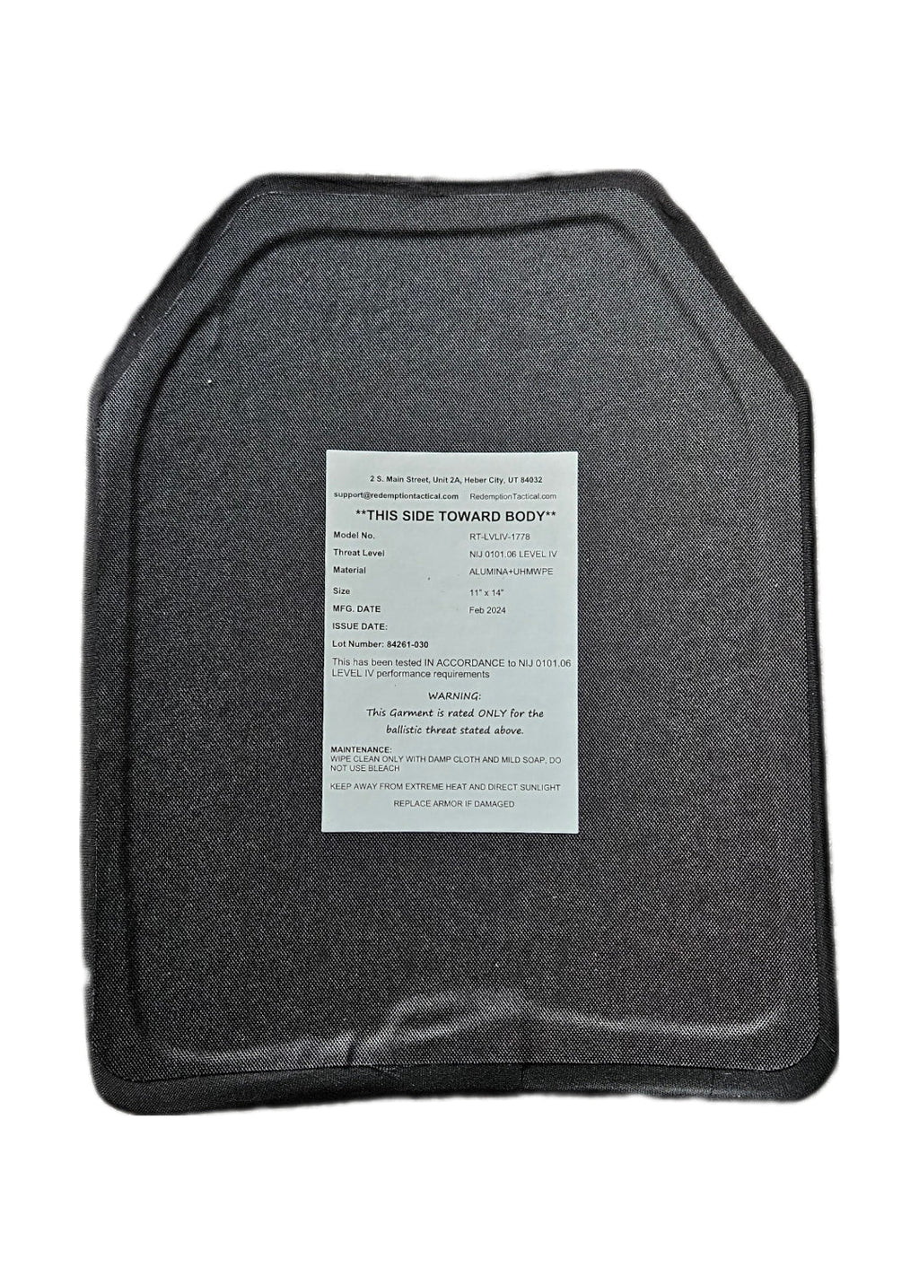 BIG BOY Crusader 2.0 XL Armor COMBO PACKAGE LIGHTWEIGHT LEVEL IV (2) XL Ceramic Front/Back Plates - Zero One Outpost