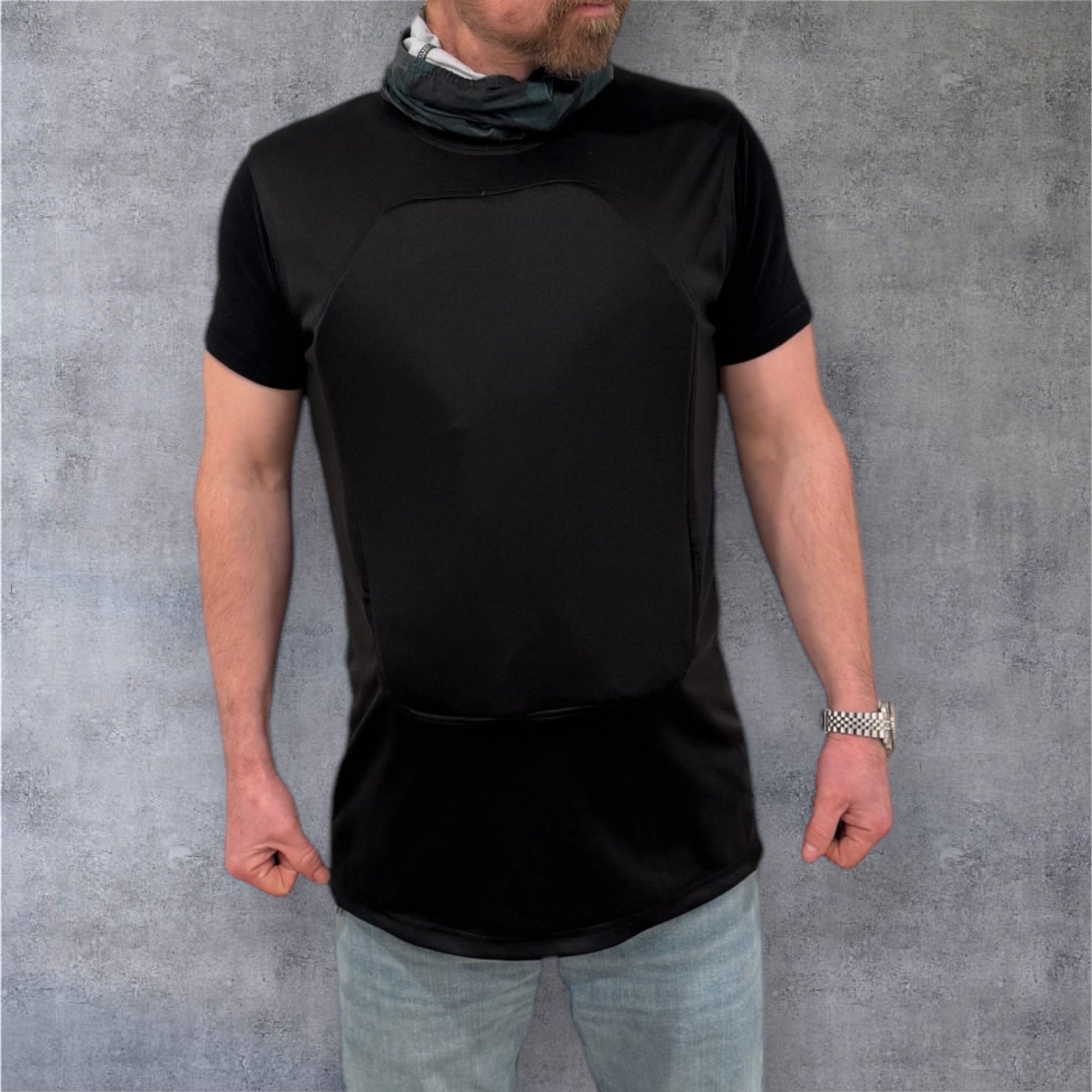 Ballistic Shirt 2.0 - Concealable Soft Ballistic Vest (Tested to NIJ Level IIIA .44 Mag) Fully Adjustable - Zero One Outpost