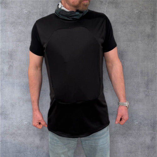 Ballistic Shirt 2.0 - Concealable Soft Ballistic Vest (Tested to NIJ Level IIIA .44 Mag) Fully Adjustable - Zero One Outpost