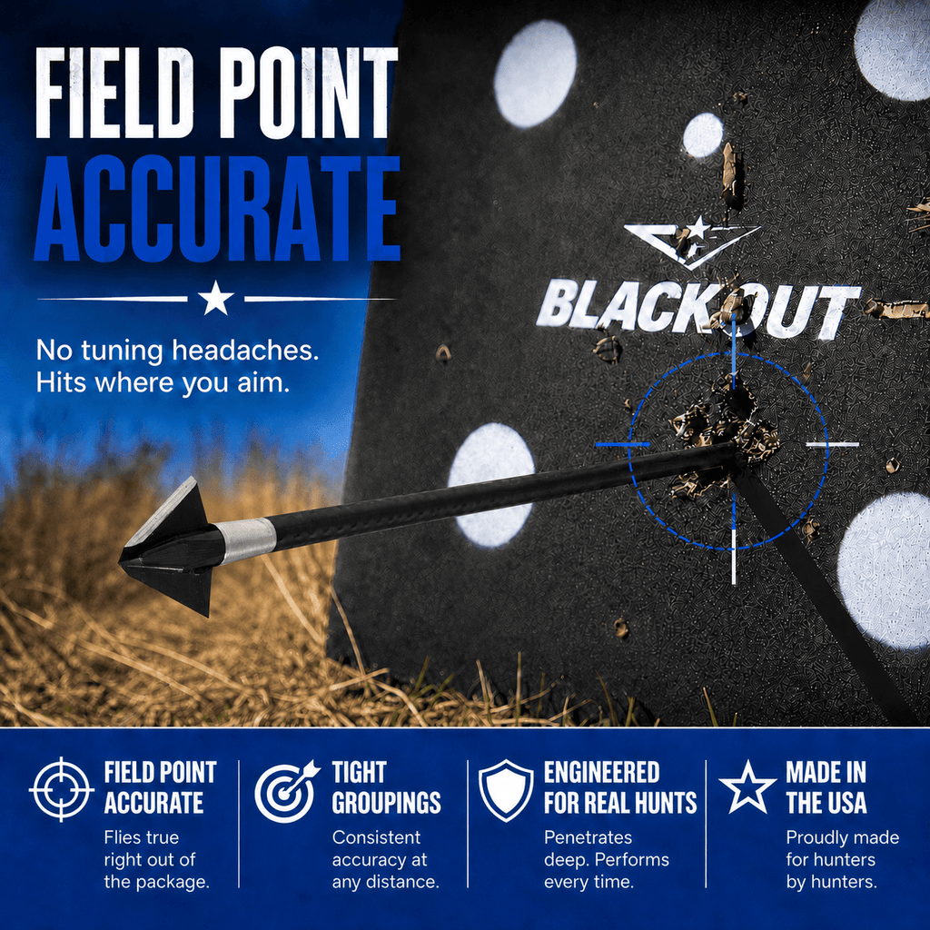 TOTA | 125 grain broadhead | 1 - inch single bevel | fixed blade - Zero One Outpost