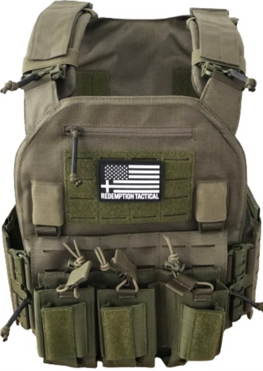 Redemption Tactical Crusader 2.0® l St. Michael FULL ARMOR KIT COMBO PACKAGE with Crusader 2.0 +IFAK Medical Kit + LEVEL IV (2) 10x12 Front/Back Plates (2) 6x6 Side Plates (Level IV Ceramic) - Zero One Outpost