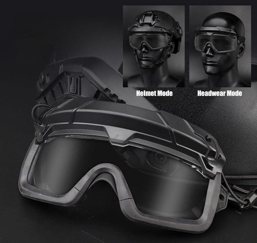 Tactical Helmet Goggles with Arc Rail Attachments - Zero One Outpost