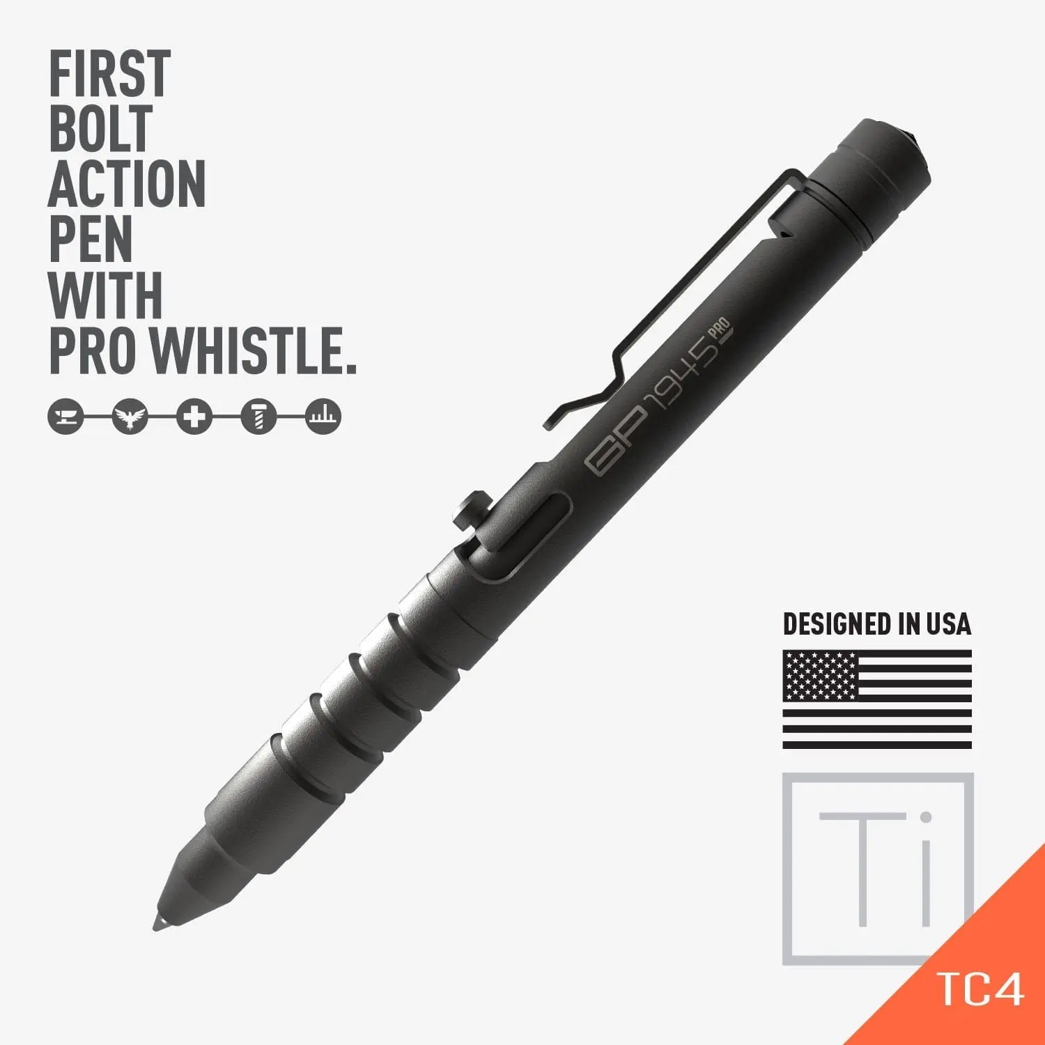 GP 1945 Bolt - Action Pen PRO — Titanium & Aluminum EDC - Zero One Outpost