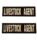 (Pair) LIVESTOCK AGENT Patches (3” x 10”) Hook and Loop - Zero One Outpost