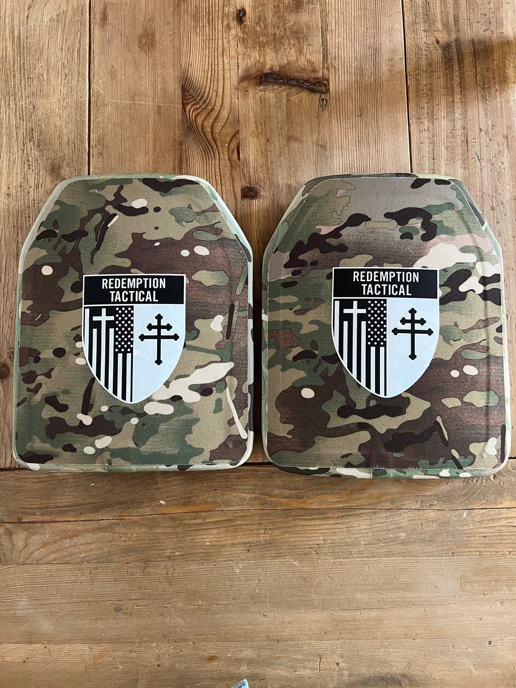 Pair of 10x12 Level IV Ceramic PE Plates Ballistic FRONT AND BACK (SIZE SMALL to LARGE) Curved with Shooters Cut - Zero One Outpost