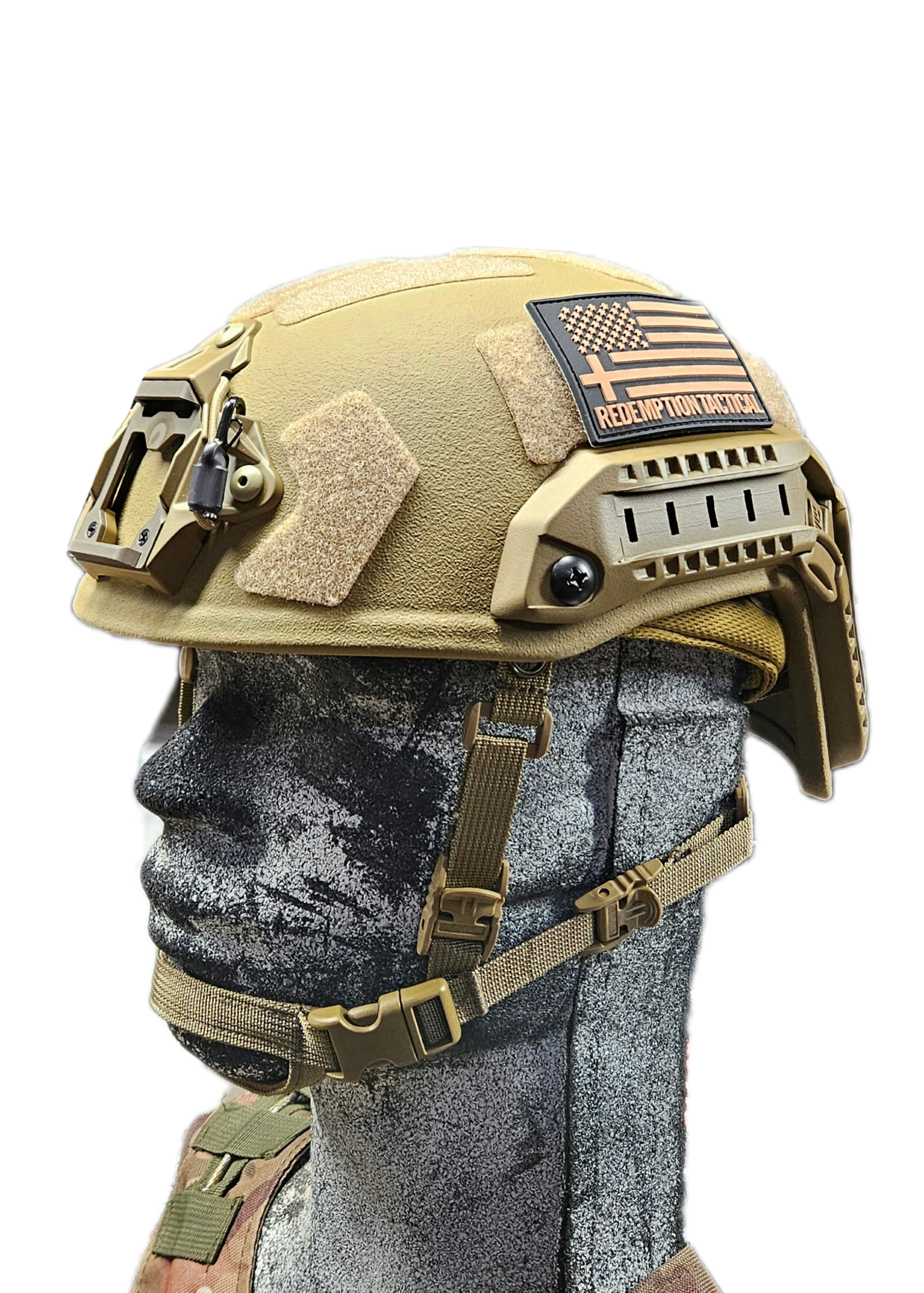 Ballistic Helmet RT2 High Cut Helmet: Tested to LEVEL IIIA (Included Arc Rails, Padding, Straps) - Zero One Outpost