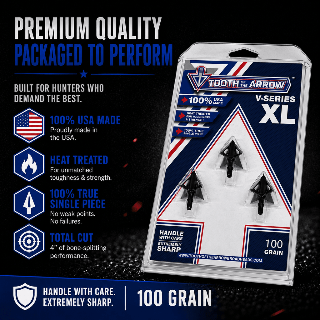 TOTA | 100 grain XL broadhead | 1 - 3/16 - inch vented | fixed blade - Zero One Outpost