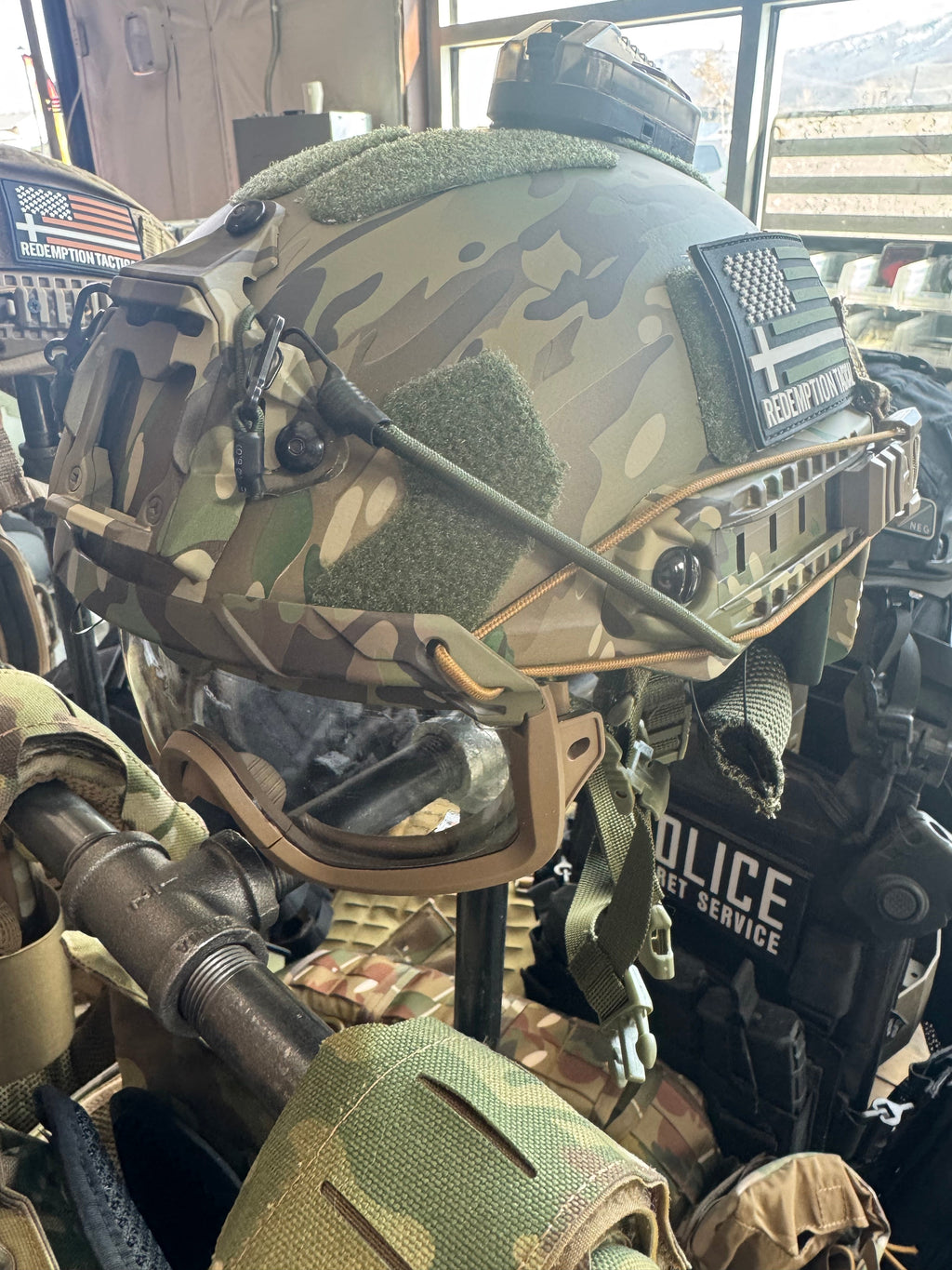 Tactical Helmet Goggles with Arc Rail Attachments - Zero One Outpost