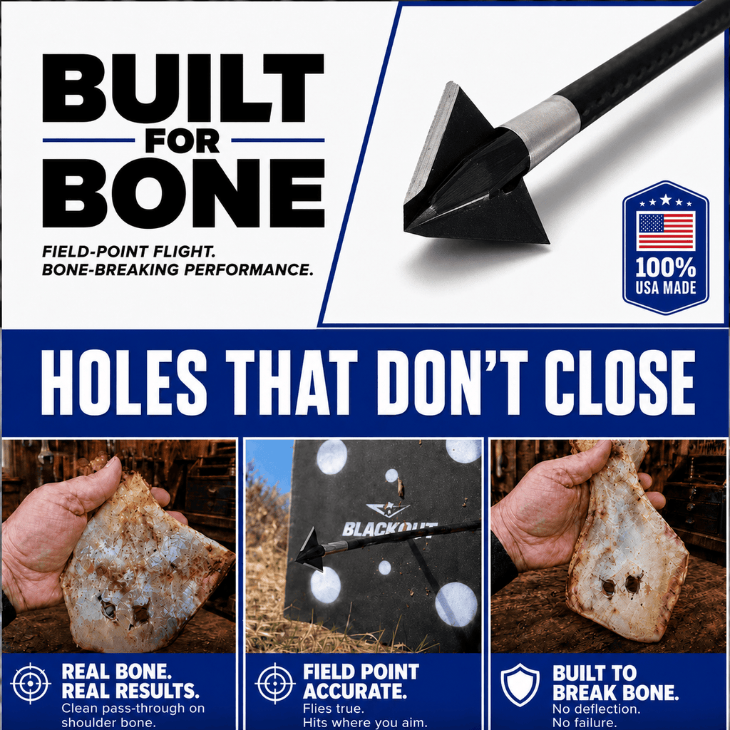 TOTA | 125 grain broadhead | 1 - inch single bevel | fixed blade - Zero One Outpost