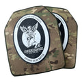 St Michael Archangel Plates Pair of 10x12 Level IV Ceramic PE Plates Ballistic FRONT AND BACK (SIZE SMALL to LARGE) Curved with Shooters Cut - Zero One Outpost