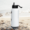 Stainless steel water bottle with a straw lid - Zero One Outpost LLC
