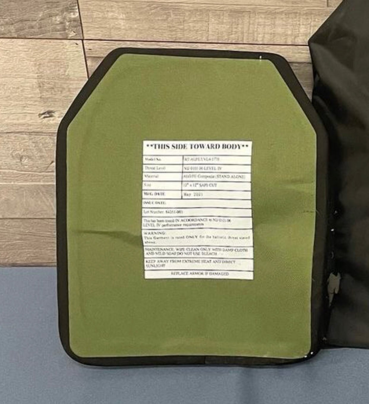 Pair of 10x12 Level IV Ceramic PE Plates Ballistic FRONT AND BACK (SIZE SMALL to LARGE) Curved with Shooters Cut - Zero One Outpost
