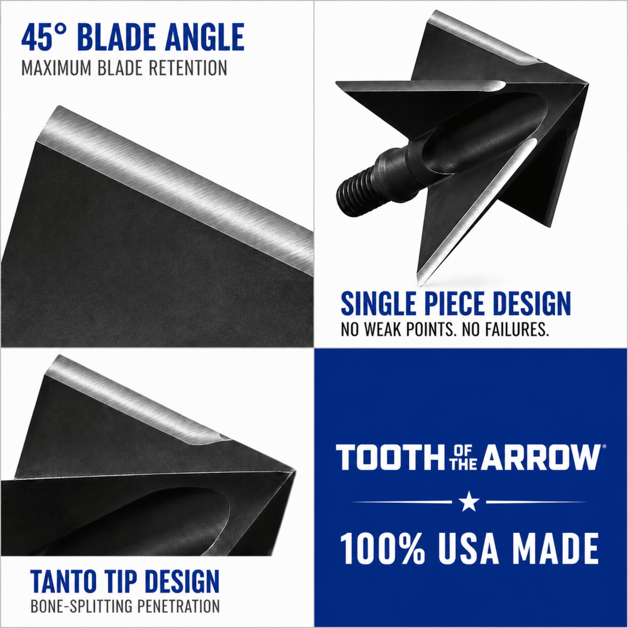 TOTA | 175 grain XL broadhead | 1 - 3/16 - inch solid | fixed blade - Zero One Outpost