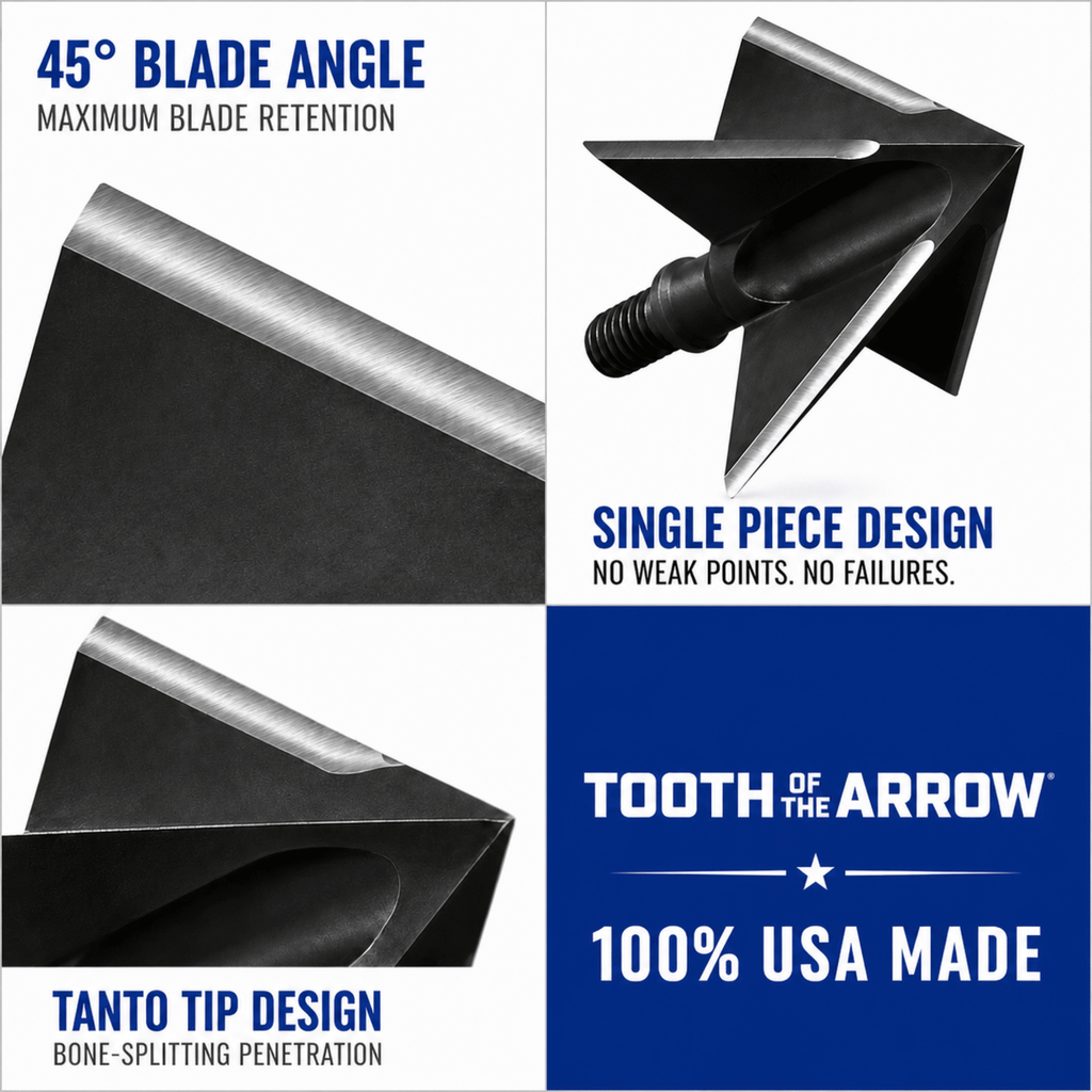 TOTA | 100 grain XL broadhead | 1 - 3/16 - inch solid | fixed blade - Zero One Outpost