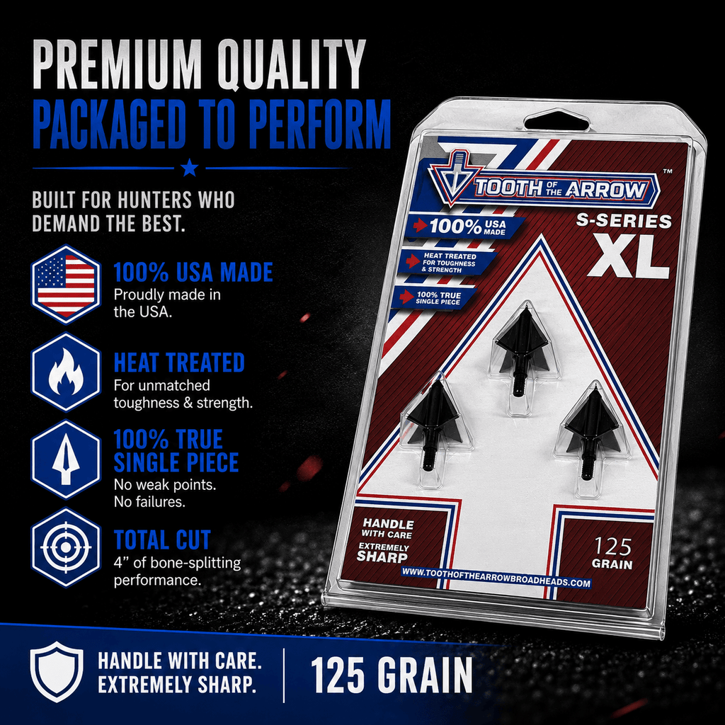 TOTA | 125 grain XL broadhead | 1 - 3/16 - inch solid | fixed blade - Zero One Outpost