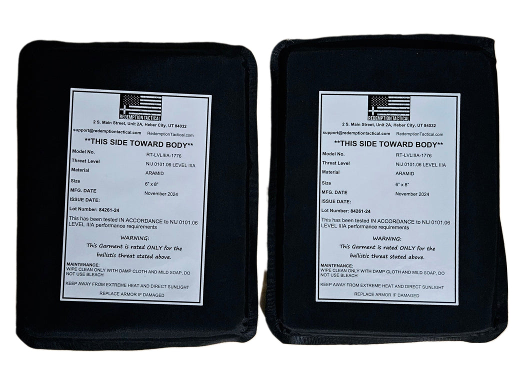 (PAIR) Level IIIA Side Plates (Lightweight PE Material) - Zero One Outpost