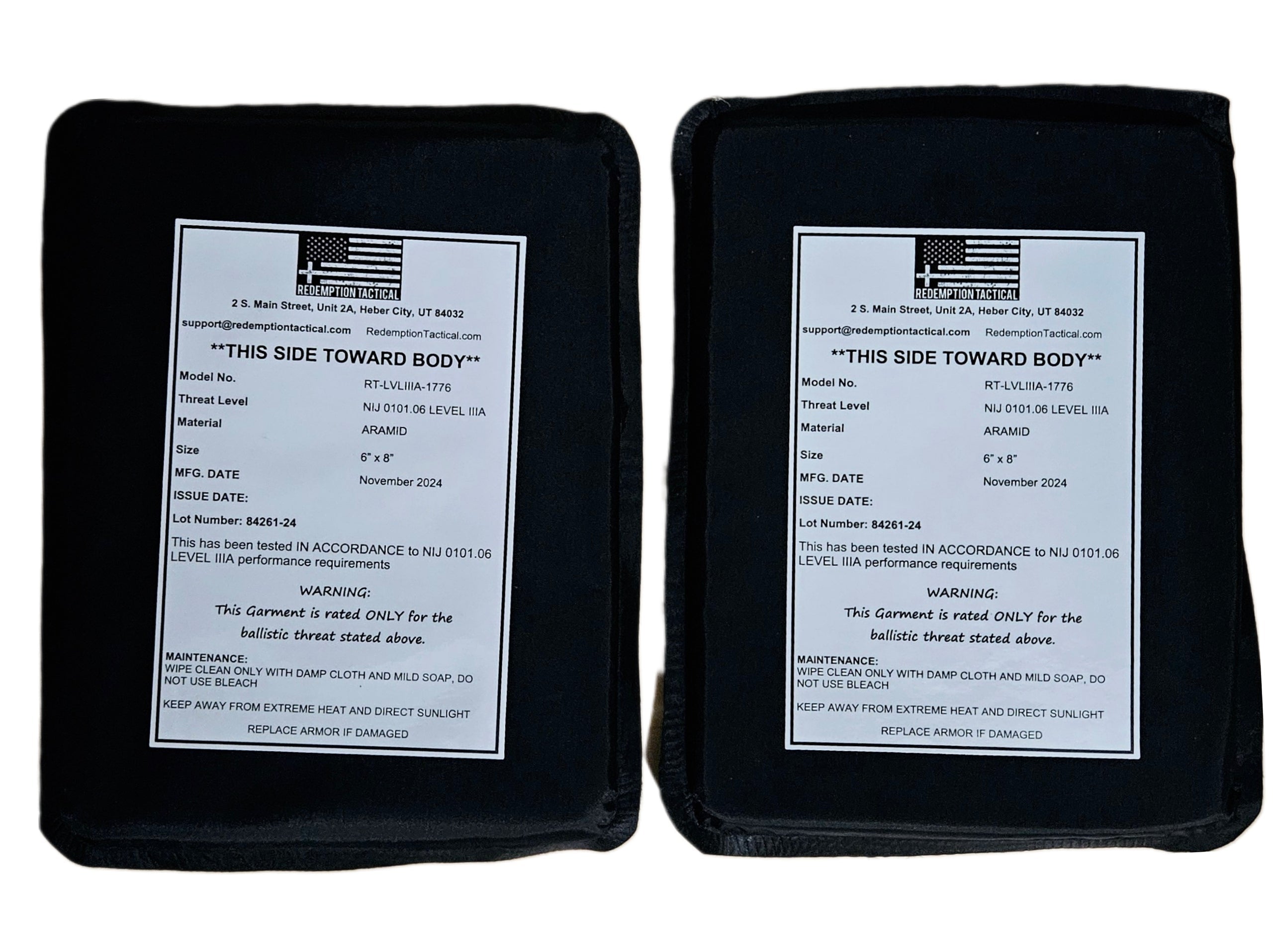 (PAIR) Level IIIA Side Plates (Lightweight PE Material) - Zero One Outpost