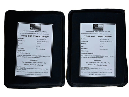 (PAIR) Level IIIA Side Plates (Lightweight PE Material) - Zero One Outpost