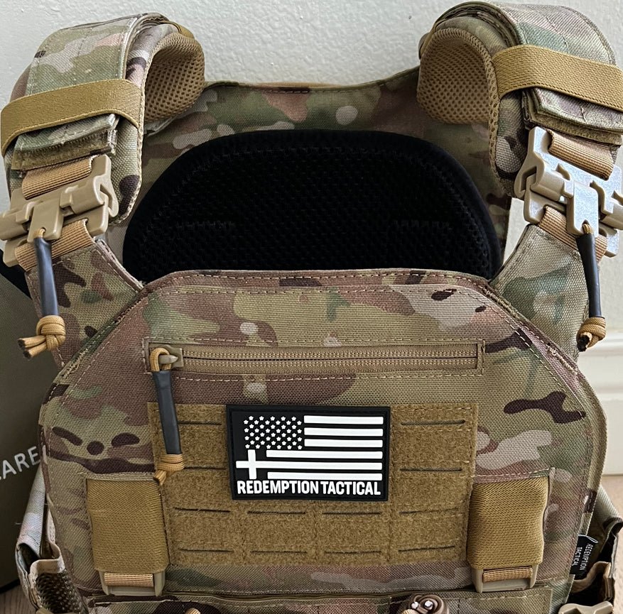 Redemption Tactical Crusader 2.0® l St. Michael FULL ARMOR KIT COMBO PACKAGE with Crusader 2.0 +IFAK Medical Kit + LEVEL IV (2) 10x12 Front/Back Plates (2) 6x6 Side Plates (Level IV Ceramic) - Zero One Outpost