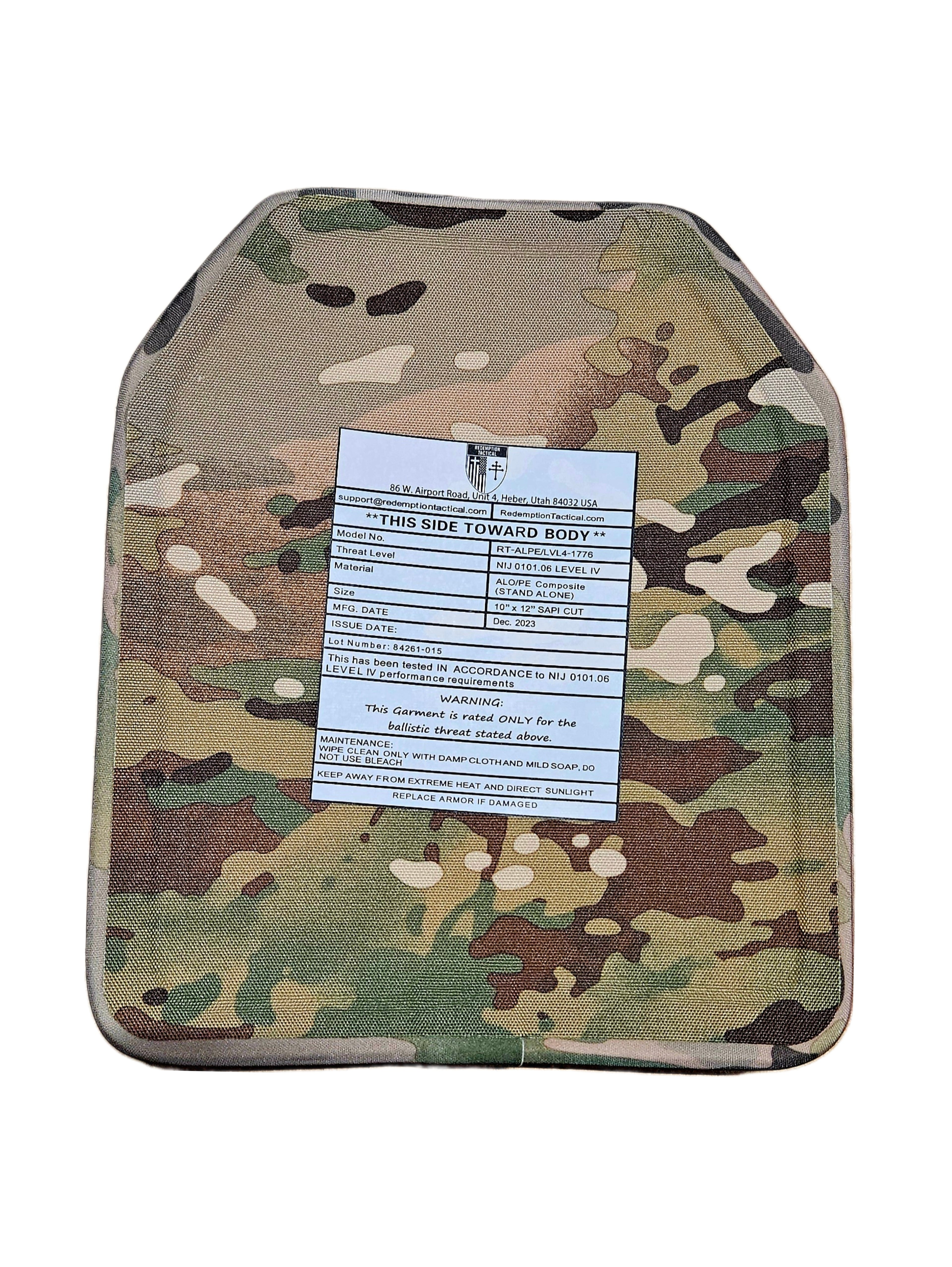 LIGHTWEIGHT LEVEL IV PACKAGE (2) 10x12 Front/Back Ceramic PE Plates (2) 6x8 Side Plates Level IV - Zero One Outpost